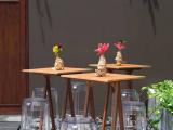 sawhorse table with bistro stools sawhorse table with bistro stools