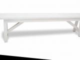 Rustic wooden bench white Rustic wooden bench white